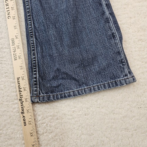 Lucky Brand Dungarees Women 28 Relaxed Bootcut Flap Pockets Blue Denim Made USA - Picture 8 of 16