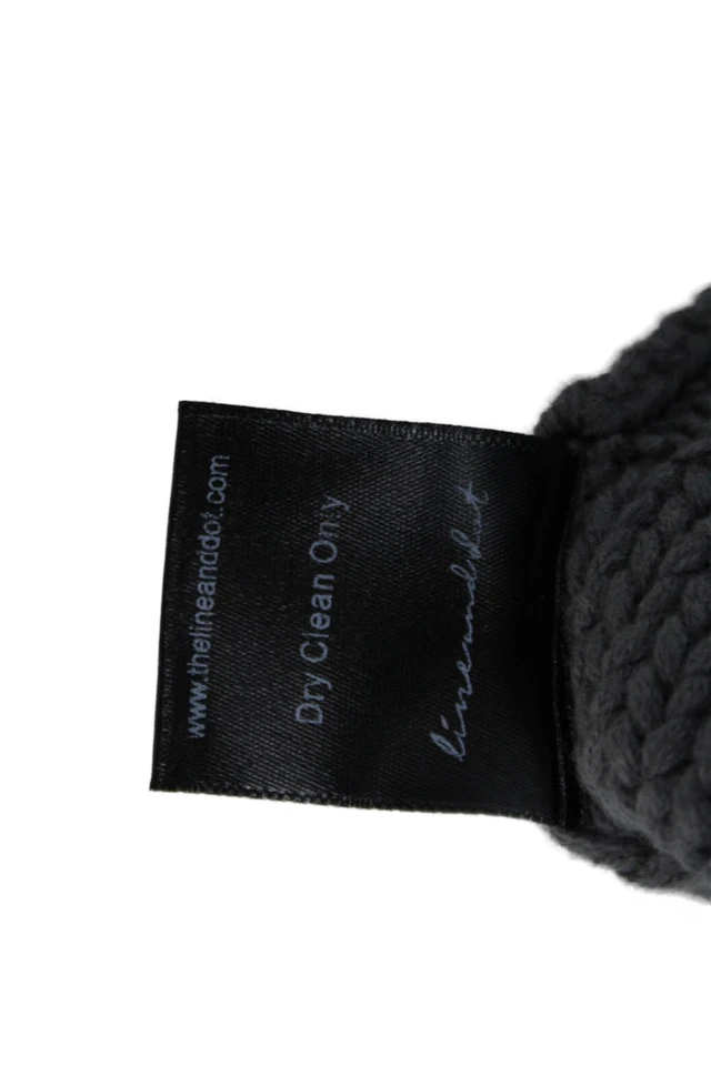 Suéter de malha trançado feminino Line And Dot algodão gola redonda cinza tamanho P - Imagem 4 de 4