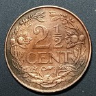 1959 Netherlands Antilles 2 1/2 Cents, Excellent Condition — photo 2