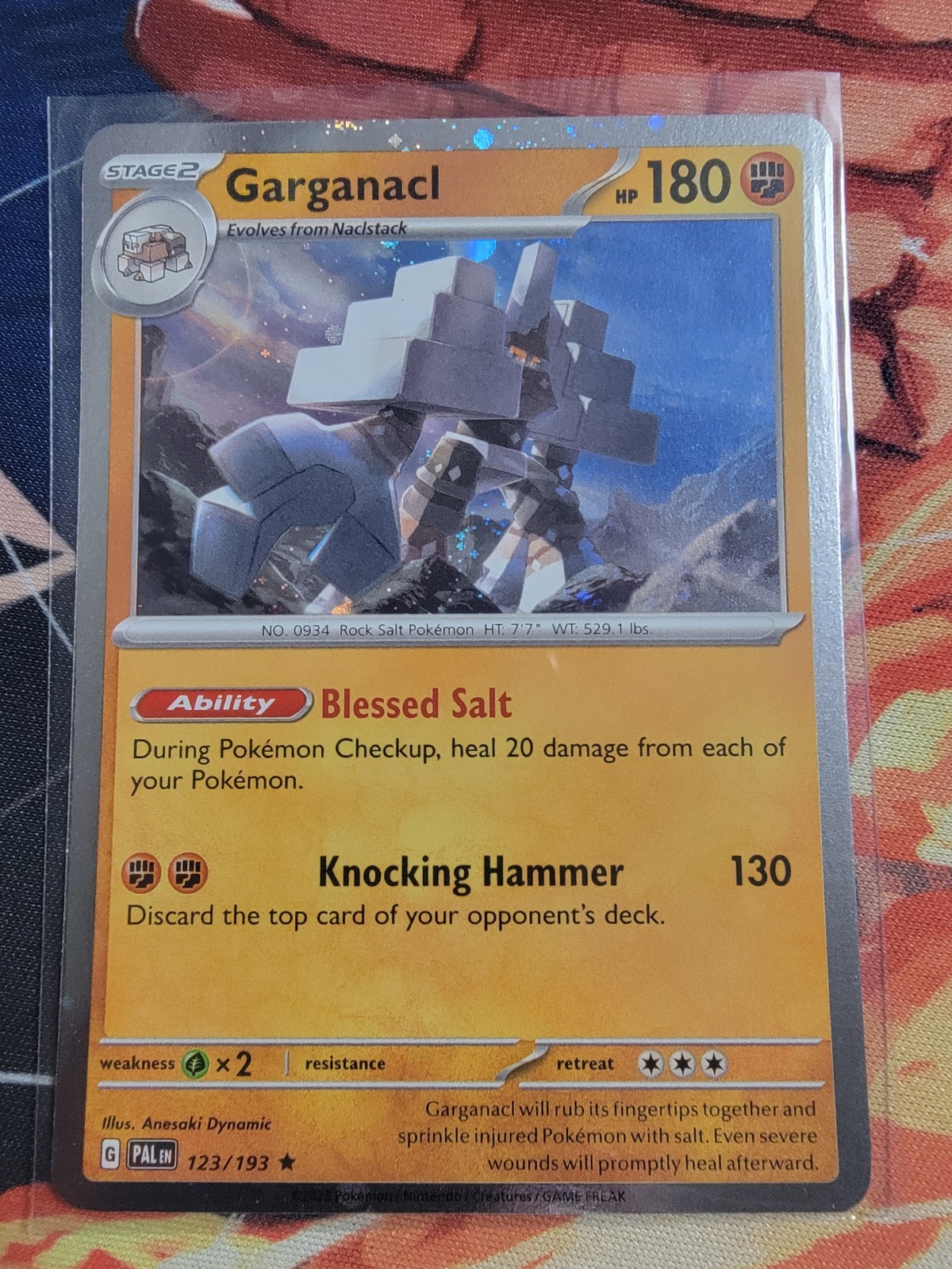 Garganacl 123/193 Cosmos Holo Rare Promo Pokémon 2023 Paldea Evolved - NM/M