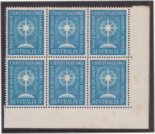 (F128-124) 1963 Aus 5d 6block Christmas MUH (DX) 