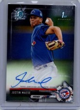 2017 Bowman #CPA-JM Justin Maese Chrome Prospect Autographs