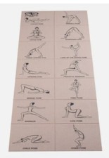 Athletic Works Folding Yoga Mat with Poses Pink 3mm Fitness Yoga Mat 68" x 24"