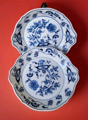 Set Of 2 Blue Danube 7" AU GRATIN Dishes Bakers Blue Onion Porcelain ...