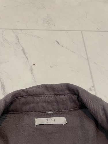 Camisa Zilli Para Hombres Gris Lavado Militar Utilidad Manga Larga Multi Bolsillo Talla L - Imagen 6 de 10
