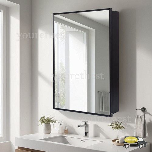 Aluminum Medicine Cabinet With Mirror Shelves Bathroom Mirror Cabinet Wall Mount - 第 21/45 張圖片