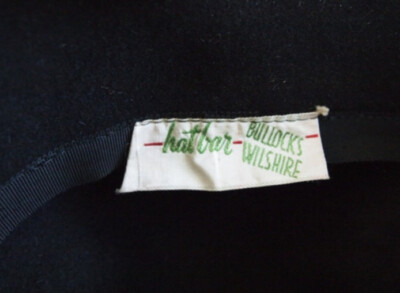 Vintage 1930s Bullocks Willshire Flapper Hat used in a movie Vintage 1930s Hat Bar Bullocks Willshire Flapper Hat used in  main image 2