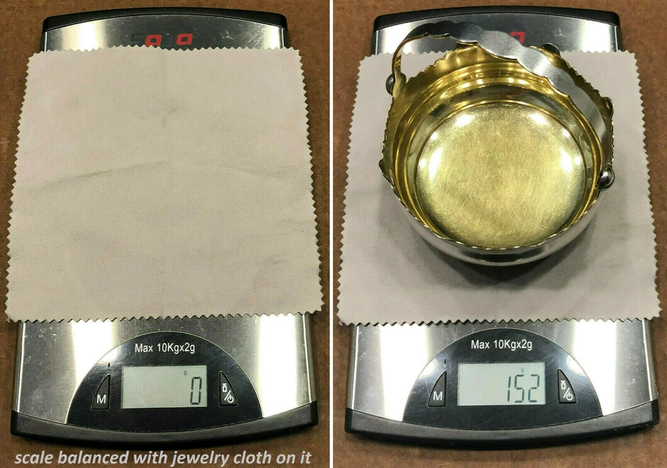 TALLINN JEWELRY FACTORY VINTG SOVIET ca.1957 STERLING SILVER.875 SUGAR BOWL 152g - Image 3 of 4