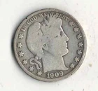 1909 BARBER HALF DOLLAR