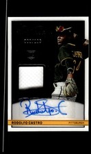 2022 Panini Chronicles Studio Black Material Signatures Rodolfo Castro Rookie