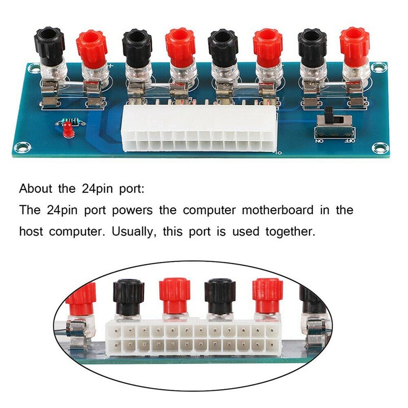 ARCELI 2x ATX Netzteil Breakout Board - Adapter Für 12V, 5V, 3.3V Stromversorgung