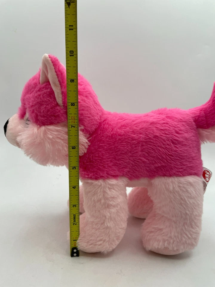 RARE Fiesta Walk Your Petz Pink Wolf Cub Plush Stuffed 10.5” Standing #L74912 - Image 2 of 4