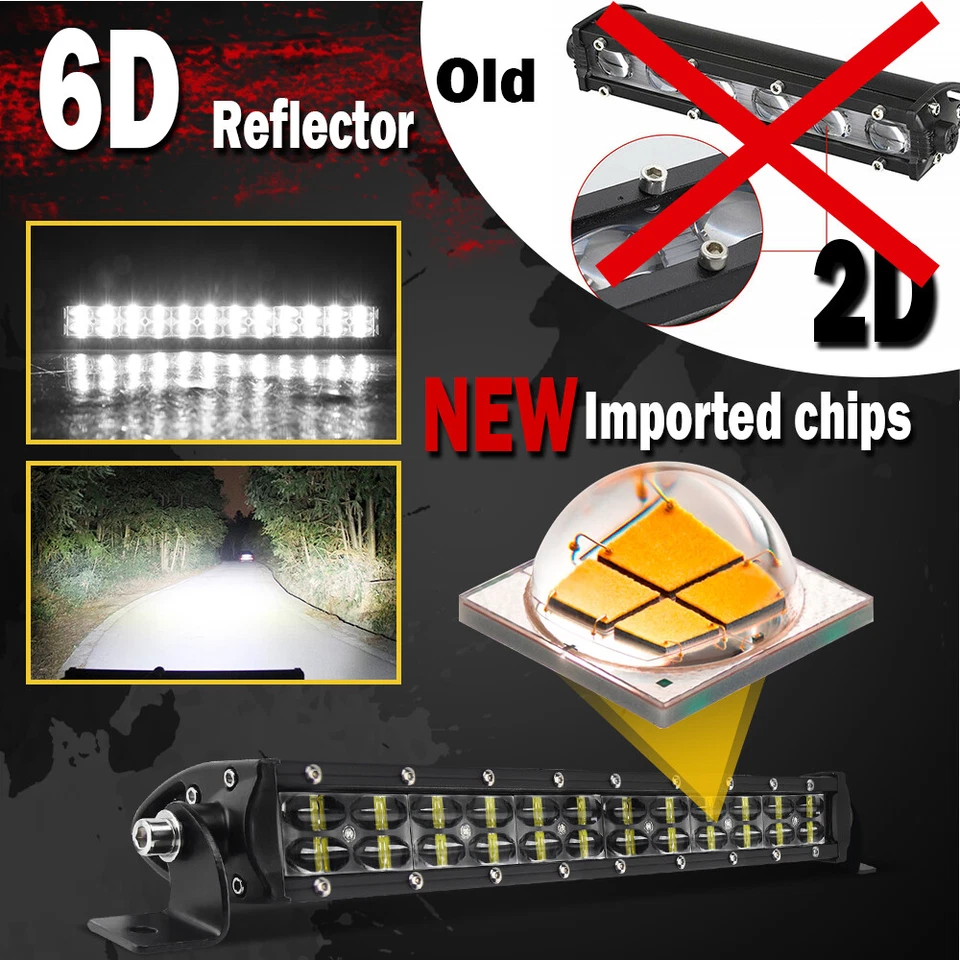 Combo de barra de luz LED 6D 42"" para Kubota RTV-X1100C X1120/D X1140 X900 XG850 400Ci Foto 4 de 4