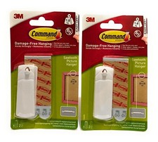 Command Picture Hanger Sawtooth Frame Hanging Damage Free - 2Pack