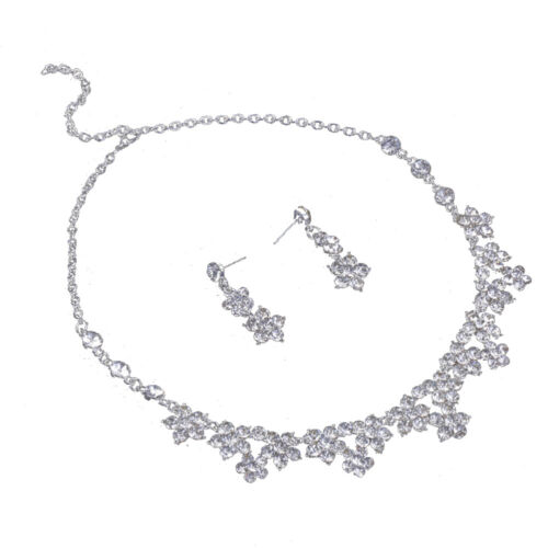 Conjunto de joyas para mujer conjunto de joyas para boda nupcial conjunto de pendientes colgantes de cristal - Imagen 1 de 12