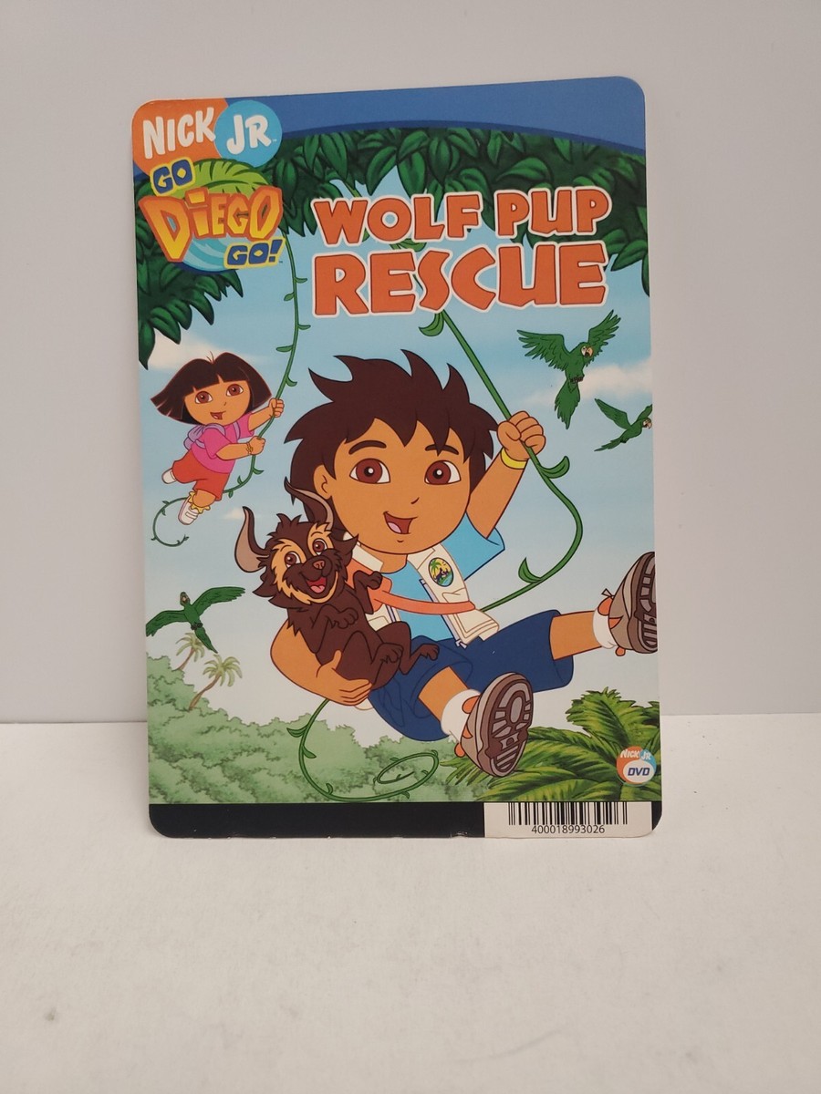 Go Diego Go Wolf Pup Rescue BLOCKBUSTER DVD BACKER CARD ONLY 5.5