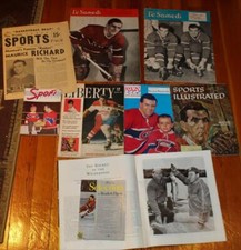 Vintage Lot Maurice Richard Magazines Covers Photos Montreal Canadiens Le Samedi