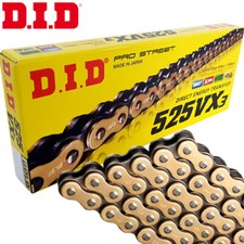 DID 525VX3 Kette 90 Rollen gold/stahl Endloskette X-Ring Motorrad Antrieb