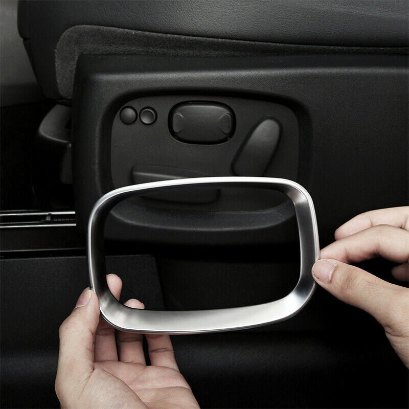Fit For Range Rover Sport 2010-2013 Silver ABS Seat Button Handle Frame Trim 2pc
