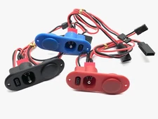 Blue/Red/Black Heavy Duty RX Single On/Off Switch 4-Cable Lock RC Servo Engine 