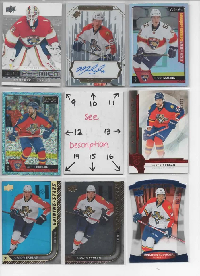 Florida Panthers U-PICK SERIAL #'d Rookies Autos Jerseys EKBLAD LUONGO AND MORE - Image 2 of 4