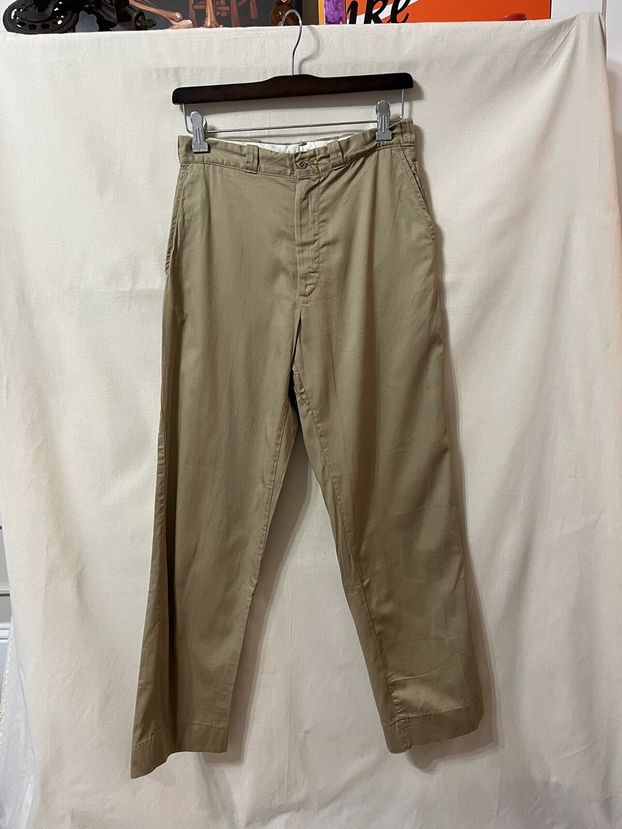 パンツ 70s US.ARMY Military Chino Pants 27x31 Vintage 70s US Military Trousers Pants Mens 26x27 Type 1