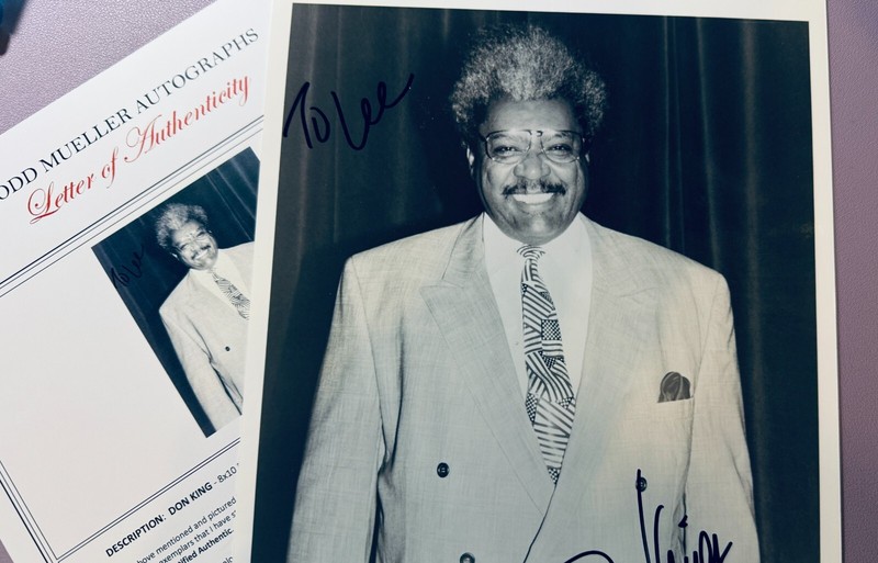 Don King Signed Photo 8x10 Boxing Fight Promoter Autograph •Mueller COA