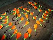 10 SPARKIE BLACKFISH Jigs Heads Tautog Tog Green w/Orange Sprinkle T&A JIGS JIG