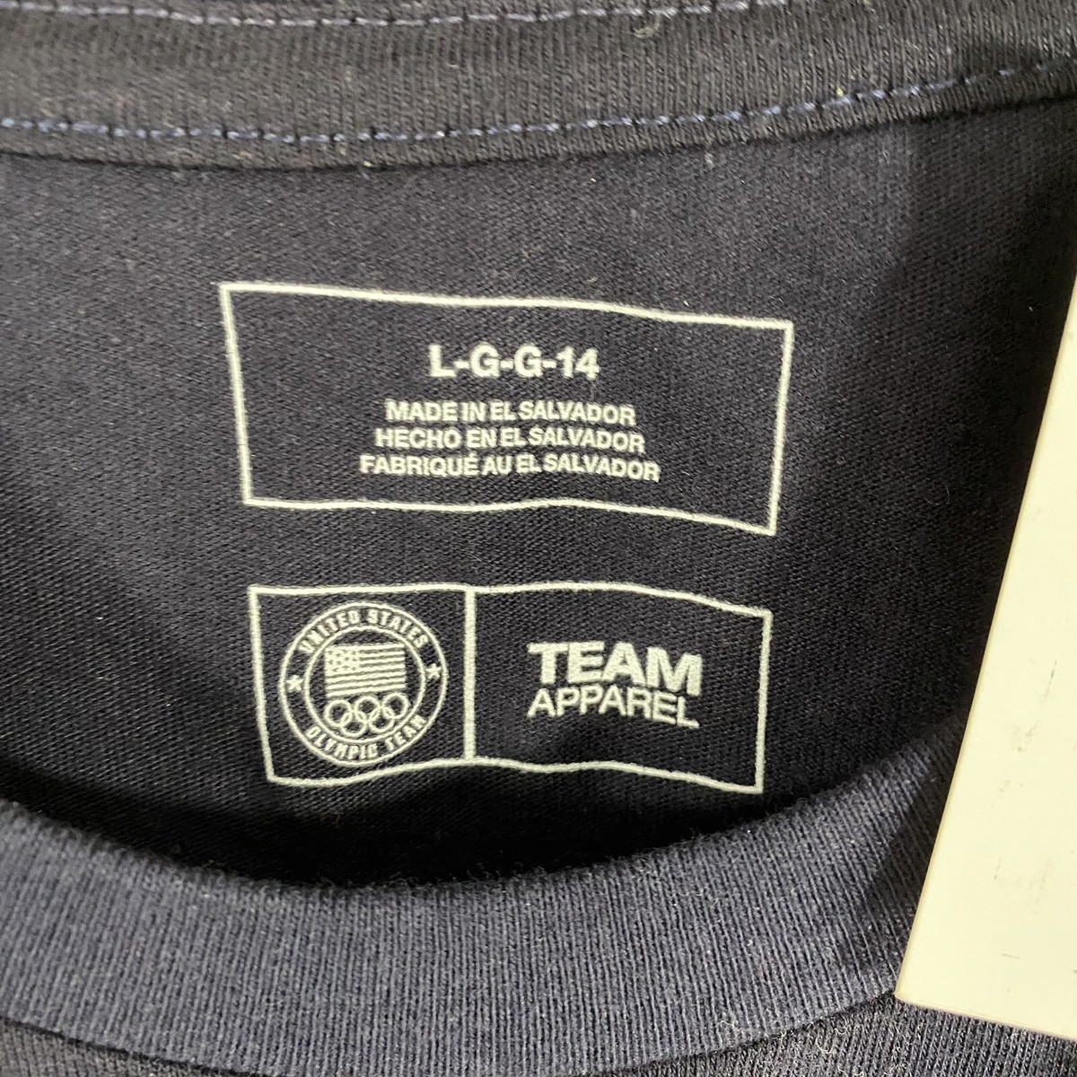 T-shirt USA Tokyo 2020 – Jeunesse Taille 14 – Bleu Marine – Neuf – Officiel
