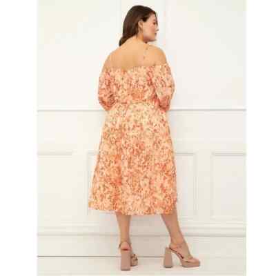 white christmas dresses Orange Soleil Pleated Maxi Dress main image 0