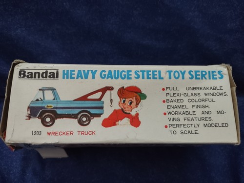 Vintage 1968 Bandai Heavy Guage Steel Hercules Jr. Wrecker Truck Made in Japan - Picture 2 of 5