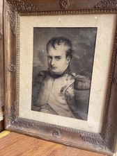 Tableau Ancien Napoléon Bonaparte Pastel  Gras Fusain Signé J. Langlois