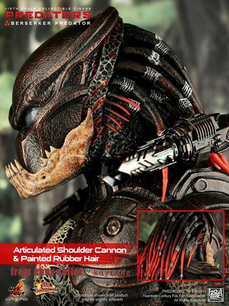 【新品・未開封】ホットトイズ　Berserker Predator フィギュア New Hot Toys Mms130 1/6 Predator Berserk Predator Lion Face