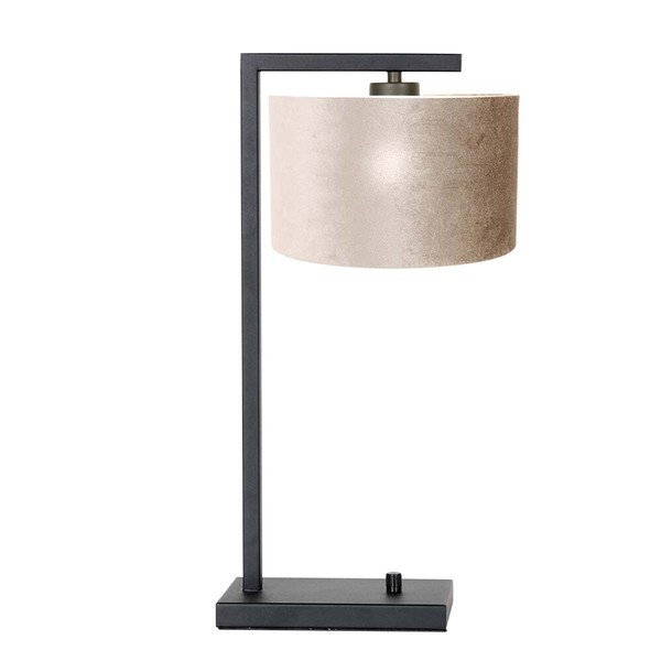 Tischleuchte Wohnzimmerlampe Leseleuchte Schlafzimmerleuchte Grau H 48 Cm-image