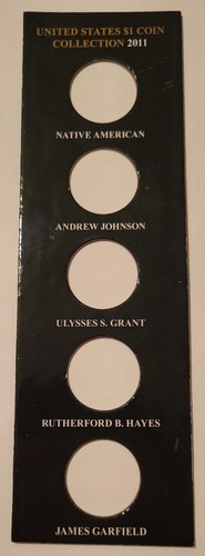 No Coins: US Mint Holder for 2011 Dollars - Native and Presidents