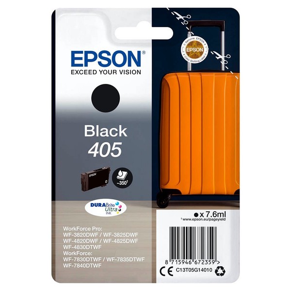 Original Druckerpatrone Epson 405 Schwarz T05G1 Workforce Pro Wf 4825 4830 7800-image
