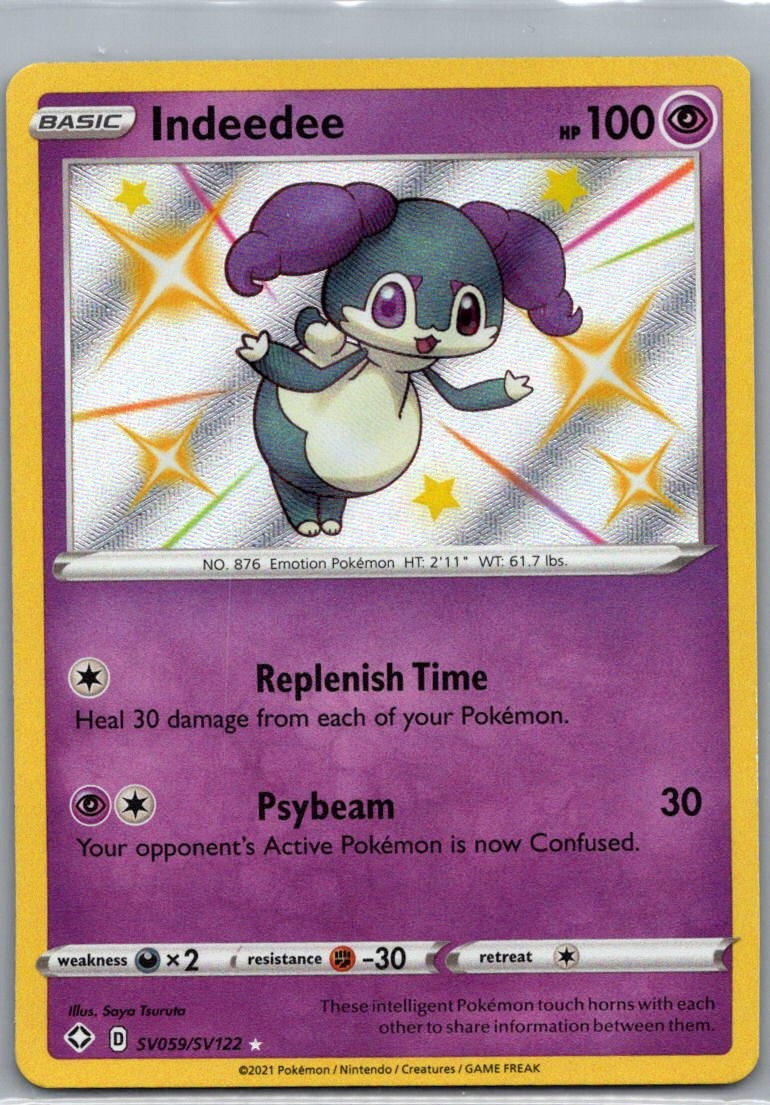 Indeedee Shiny Holo Rare Shining Fates: Shiny Vault SV059/SV122 NM