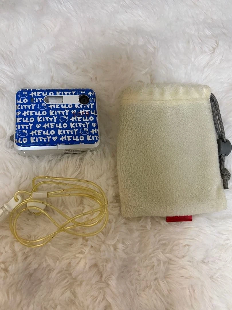Toshiba Hello Kitty Sora PDR-T15 Digital Camera Blue Tested Vintage Japan
