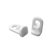 White Plastic Curtain Rail Bracket Pulley Roller Replacement 10 PCS 12mm