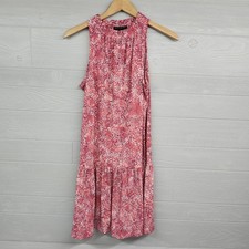 Banana Republic Drop Waist Sleeveless Sheath Pink Print Dress Womens Size M NWT