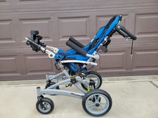 NEW - 4491- Convaid Rodeo 10 Tilt Recline Wheelchair Stroller Special Needs Blue