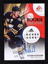 2019 SP Game Used Inked Rookie Sweaters Tag 1/2 Victor Olofsson Patch Auto kh0