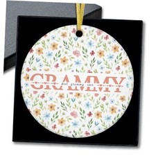 Best Grammy Ever Floral Ornament, Mother's Day Birthday for Grandma from