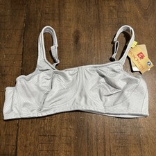 NWT Amoena Mastectomy Bra Sz 42AA Dianna SB 43987 Silver Pockets Wireless