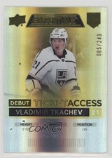 2021-22 Credentials Debut Ticket Access Yellow 85/249 Vladimir Tkachev #69 07g7
