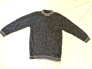 VTG Peruvian Alpaca Wool Handmade? Sweater Black/White Unisex GREAT CONDITION!