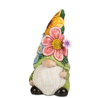 Dekofigur Zwerg Wichtel Flower Power Blumen H. 30Cm Bunt Keramik Formano S26