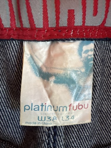 Platinum FUBU Vintage Muhammad Ali Jeans Herren 38x34 Baggy Urban Streetwear - Bild 18 von 20