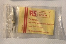 RS Components Stock Number 547-830 Chisel-tip Soldering Iron Tip