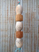 5 Old Fish Net Floats 23 Inches Long Fishing Buoys Bouys Tiki Hut Bar  -(SF37)